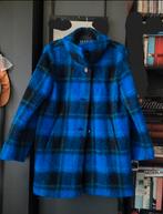 Blauw geruite winterjas Milo, Kleding | Dames, Jassen | Winter, Blauw, Maat 42/44 (L), Ophalen of Verzenden, Zo goed als nieuw