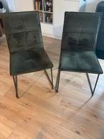 6 Leen Bakker Eetkamerstoelen - Groen & Grijs, Huis en Inrichting, Stoelen, Ophalen, Vijf, Zes of meer stoelen