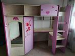 Hoogslaper met spiegel,bureau,stoel,kast en matras, Kinderen en Baby's, Kinderkamer | Stapelbedden en Hoogslapers, Ophalen of Verzenden
