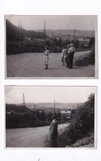 694F 2x foto Valkenburg spoorwegovergang 1949, Ophalen of Verzenden, 1940 tot 1960, Ongelopen, Limburg