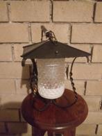 mooi uitgevoerd oude smeedijzeren hanglamp ; lantaarn model, Ophalen of Verzenden
