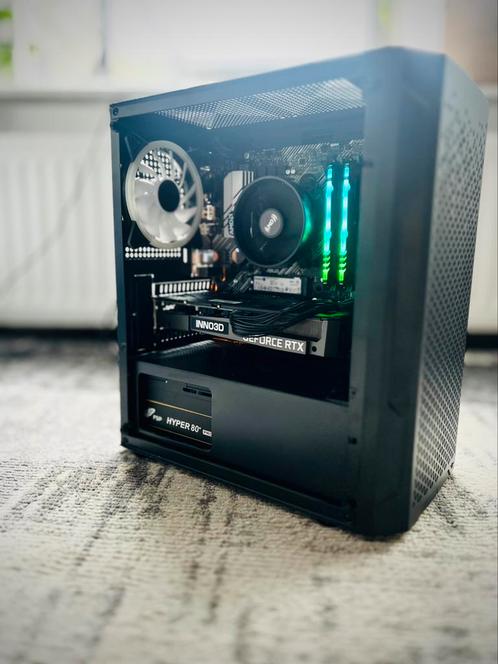 Game Pc GeForce RTX 3060 videokaart Ryzen 5, Computers en Software, Desktop Pc's, Zo goed als nieuw, 3 tot 4 Ghz, SSD, 16 GB, Met videokaart