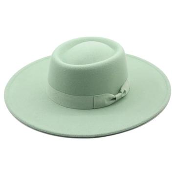 Groene fedora (hoed dames heren zomer jazz retro panama) beschikbaar voor biedingen