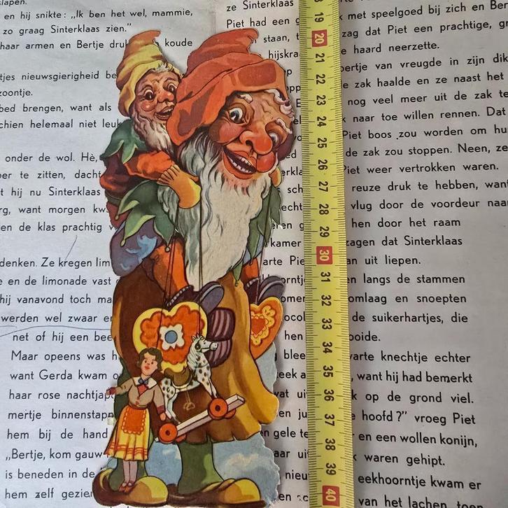 antieke kerst kerstman papier snoep winkel kerstboom pop, Diversen, Kerst, Nieuw, Ophalen of Verzenden