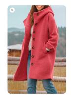 XL Zachte Jas met Knopen & Capuchon, Kleding | Dames, Jassen | Zomer, Ophalen of Verzenden, Nieuw, Maat 46/48 (XL) of groter, Rood