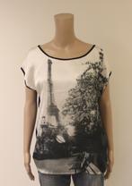 Miss Etam zwart/wit t-shirt maat XL, ., Wit, Maat 46/48 (XL) of groter, Ophalen of Verzenden