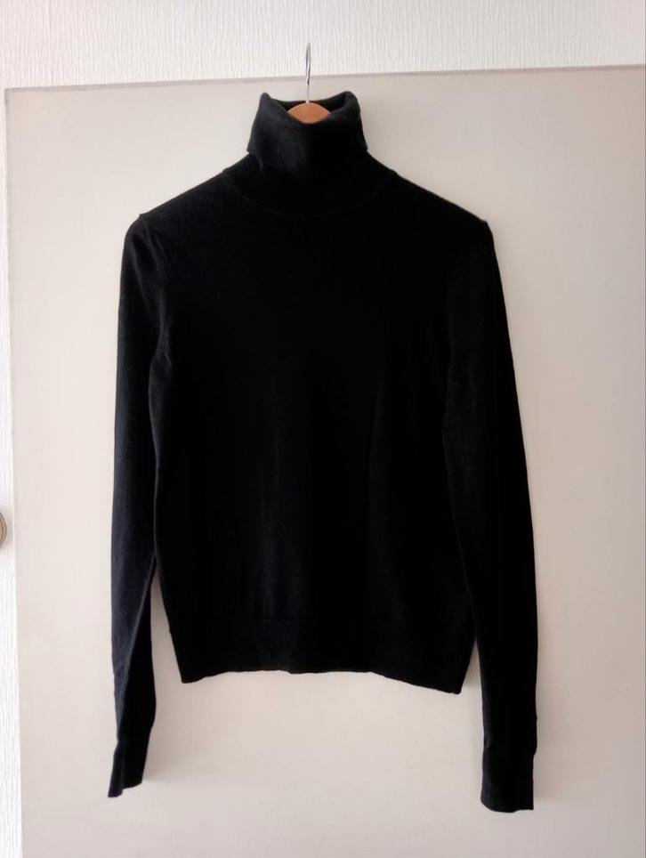 Zwarte coltrui van GAP - 100% Merinowol, Kleding | Dames, Truien en Vesten, Zo goed als nieuw, Maat 36 (S), Zwart, Ophalen of Verzenden