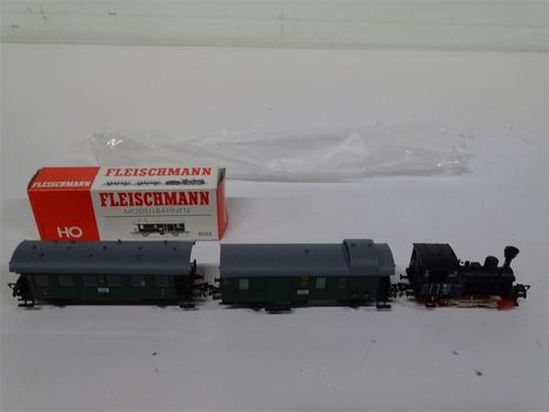 A5915 Fleischmann Modellbahnen locomotief met twee wagons, Hobby en Vrije tijd, Modeltreinen | H0, Gebruikt, Locomotief, Gelijkstroom