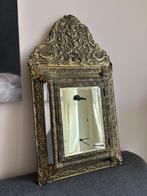 Koperen antieke spiegel met orginele borstels, Antiek en Kunst, Ophalen, Rechthoekig, Minder dan 50 cm, Minder dan 100 cm