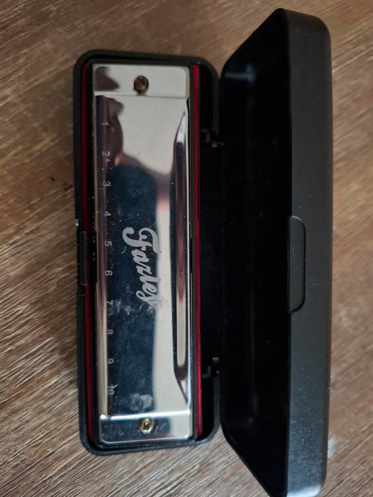 Farley Mondharmonica met Doos, Muziek en Instrumenten, Blaasinstrumenten | Mondharmonica's, Ophalen of Verzenden