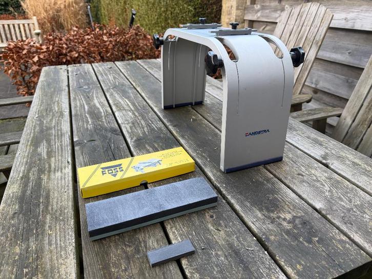 Zandstra Slijptafel + Foss Slijpstenen, Sport en Fitness, Schaatsen, Gebruikt, Overige typen, Zandstra, Ophalen