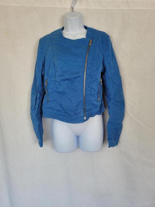 Leuke blauwe tussenjas mt M merk Sissy Boy, Kleding | Dames, Jassen | Zomer, Zo goed als nieuw, Maat 38/40 (M), Blauw, Ophalen of Verzenden
