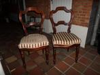 Gratis Biedermeier stijl stoelen evt herstofferen / restylen, Huis en Inrichting, Stoelen, Ophalen, Hout, Gebruikt, Twee