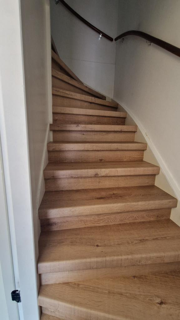 PVC overzettreden - Traprenovatie, Huis en Inrichting, Stoffering | Vloerbedekking, Nieuw, Overige typen, Wit, Crème, Beige, Bruin