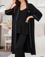 Zwanger Pyjama Set - Comfortabel & Stijlvol, Maat 38/40 (M), Zwart, Nieuw, Ophalen of Verzenden