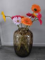 Cheetah vaas met kunstbloemen, Ophalen, Zo goed als nieuw, Glas, Minder dan 50 cm