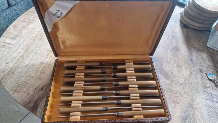 Vintage messen set - Touzalin Vendome, Antiek en Kunst, Antiek | Bestek, Ophalen