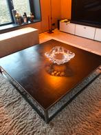 Baxter Infinity salontafel groot 150 x 150 leer zwart, 100 tot 150 cm, Ophalen of Verzenden, Zo goed als nieuw, Minder dan 50 cm