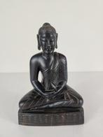 Beeld zwarte Boeddha, hardhout, Thailand, midden 20e eeuw, Ophalen of Verzenden