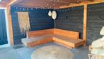 Loungebank Douglas hout, Ophalen, 4 zitplaatsen, Gebruikt, Loungeset