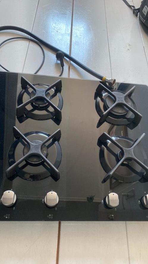 Bauknecht gaskookplaat met afzuigkap, Witgoed en Apparatuur, Kookplaten, Zo goed als nieuw, Inbouw, Gas, 5 kookzones of meer, Ophalen of Verzenden