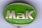 Mak dieselmotoren groen op zilverkleurig speldje ( E_042 ), Verzenden, Zo goed als nieuw, Transport, Speldje of Pin