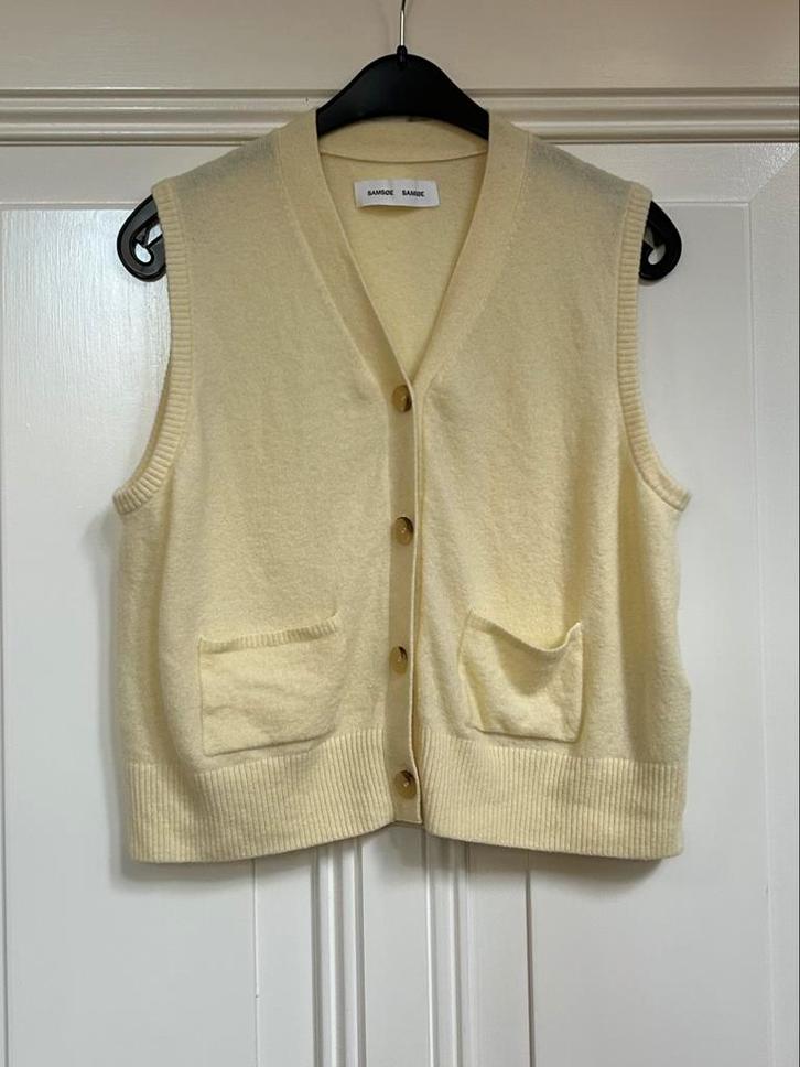 Samsoe Samsoe wollen vestje, geel, maat L, Kleding | Dames, Bodywarmers, Nieuw, Maat 42/44 (L), Geel, Ophalen of Verzenden