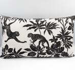 AANBIEDING  Nieuwe sierkussens met junglebladeren en apen, Ophalen of Verzenden, Nieuw, Rechthoekig