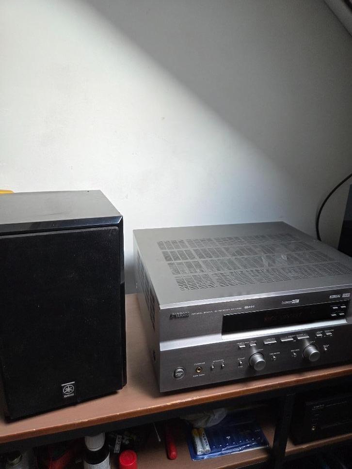 Yamaha RX-V550 receiver met Yamaha NX-E400 speakers, Audio, Tv en Foto, Stereo-sets, Gebruikt, Speakers, Overige merken, Ophalen