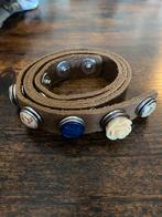 WIKKEL ARMBAND NOOSA AMSTERDAM, Sieraden, Tassen en Uiterlijk, Ophalen of Verzenden, Zo goed als nieuw, Bruin, Leer