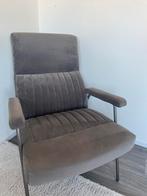 Mooie grijze fauteuil, velvet!, Huis en Inrichting, Fauteuils, Ophalen of Verzenden, Gebruikt, 50 tot 75 cm