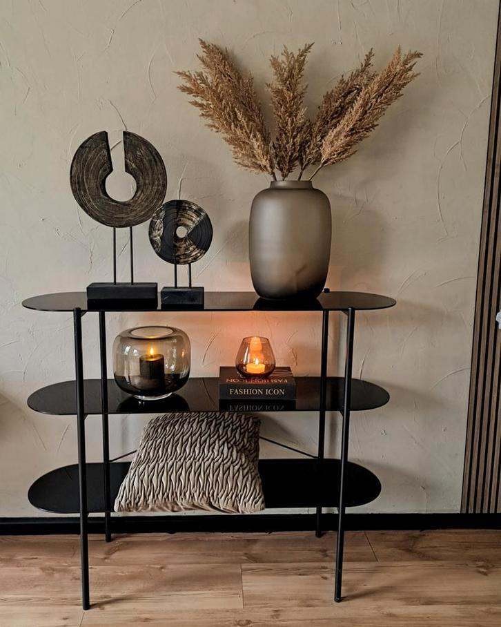 Hotelchique Sidetable/Wandkast/Dressoir, Huis en Inrichting, Kasten | Dressoirs, Zo goed als nieuw, 25 tot 50 cm, Glas, Ophalen