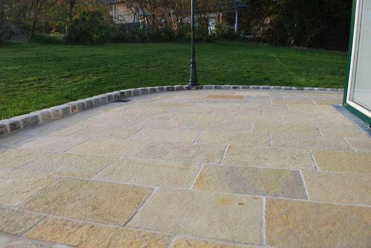 mediterraanse terrastegels Castle Stone Yellow 60x90 cm, Tuin en Terras, Tegels en Klinkers, Nieuw, Terrastegels, Natuursteen