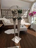 Kunst plant/ bloemen op zuil ter decoratie, Ophalen of Verzenden, Zo goed als nieuw