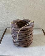 houten (Kerst) lantaarn / waxinelicht windlicht, kubusvorm, Overige materialen, Ophalen of Verzenden, Zo goed als nieuw, Bruin