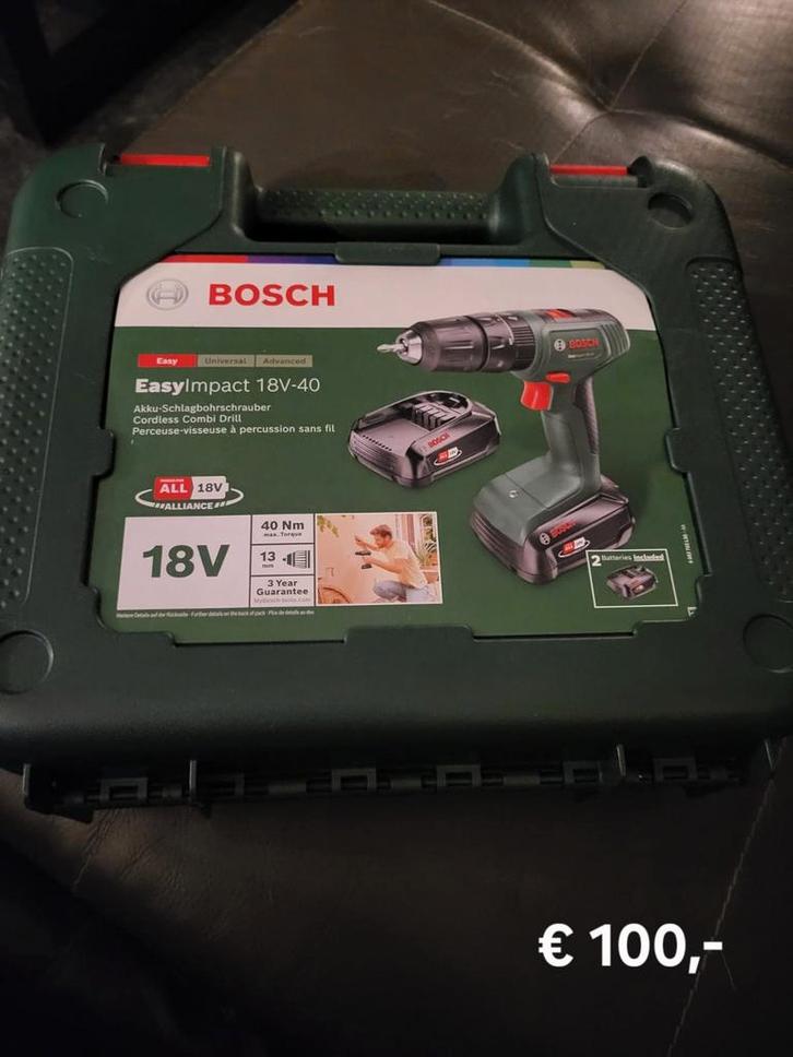 Bosch EasyImpact 18V-40 Schroefboormachine, Doe-het-zelf en Verbouw, Gereedschap | Boormachines, Nieuw, Boor- en Schroefmachine