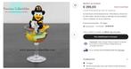 Uniek beeldje, donald duck als brandweerman, prijs € 189, Ophalen of Verzenden, Donald Duck, Zo goed als nieuw, Beeldje of Figuurtje