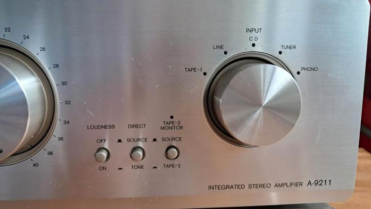 Onkyo A 9211 versterker, 2 x 45 Watt met afstandbediening AB, Audio, Tv en Foto, Versterkers en Receivers, Gebruikt, Onkyo, Ophalen