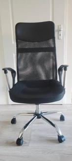 Zwarte professionele bureaustoel met armleuningen, Huis en Inrichting, Bureaustoelen, Ophalen, Zo goed als nieuw, Zwart, Bureaustoel