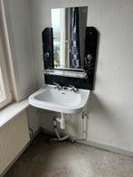 Antieke wastafel met marmer - jaren 30 vintage, Huis en Inrichting, Ophalen of Verzenden, Gebruikt