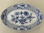 Blauwe Porseleinen Ovale Schaal - Meissen Zwiebelmusterstijl, Antiek en Kunst, Antiek | Porselein, Ophalen of Verzenden