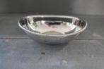 Vintage Alessi RVS ovale schaal met parelrand., Overige materialen, Verzenden, Effen, Schaal of Schalen