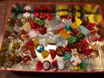 Snoepjes / toffees van glas, in blikken trommel, Antiek en Kunst, Ophalen of Verzenden