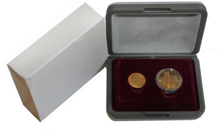 Nederland 5 Gulden Collectie 1912 & 1999 Goud en Nikkel, Postzegels en Munten, Munten | Nederland, Setje, 5 gulden, Koningin Wilhelmina