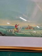Schilderij tekening man met paard, Ophalen of Verzenden