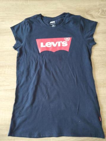 MOOI donkerblauw shirt met in rose wit tekst LEVIS R beschikbaar voor biedingen
