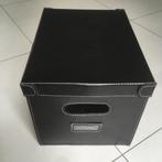 4 Zwarte IKEA opbergdozen leatherlook  L33xB26xH25cm, Ophalen, Zo goed als nieuw, Rond