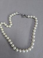 oude geknoopte kralenketting, Verzenden, Gebruikt, Zilver, Overige materialen