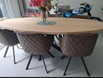 Eettafel ovaal 240x100cm eiken NIEUW, Huis en Inrichting, Tafels | Eettafels, Ophalen, 50 tot 100 cm, Vijf personen of meer, Rechthoekig