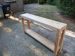 Zelfgemaakte sidetable te koop, Ophalen, Zo goed als nieuw, 150 tot 200 cm, Overige houtsoorten